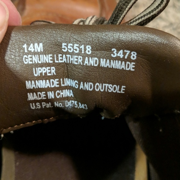 Brown Timberlands men's leather dress shoes 14M - Picture 3 of 4